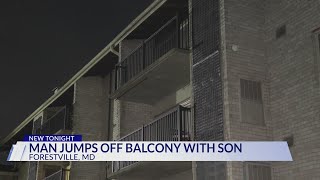 Man jumps off balcony with son in Prince George's County