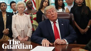 Awkward exchanges as Trump meets with religious persecution survivors