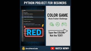How to Build a Color Game in Python | Tkinter GUI Project 🎮| Zero2HeroCode