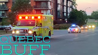 CARTIERVILLE- EMS units \u0026 Granby Police respond to calls in Cartierville, Montreal.