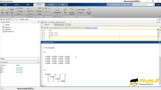 محاسبه مقادیر و بردارهای ویژه یک ماتریس با استفاده از تابع eig در نرم افزار متلب 2018 (MATHWORKS...