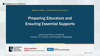 Webinar - Reimagining Education: Preparing Educators and Ensuring Essential Supports