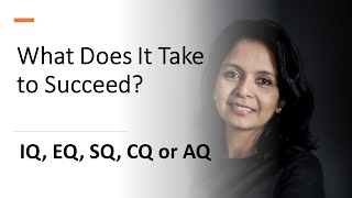 What Does It Take to Succeed?  ---- Types of Intelligence-IQ, EQ, SQ,CQ \u0026 AQ