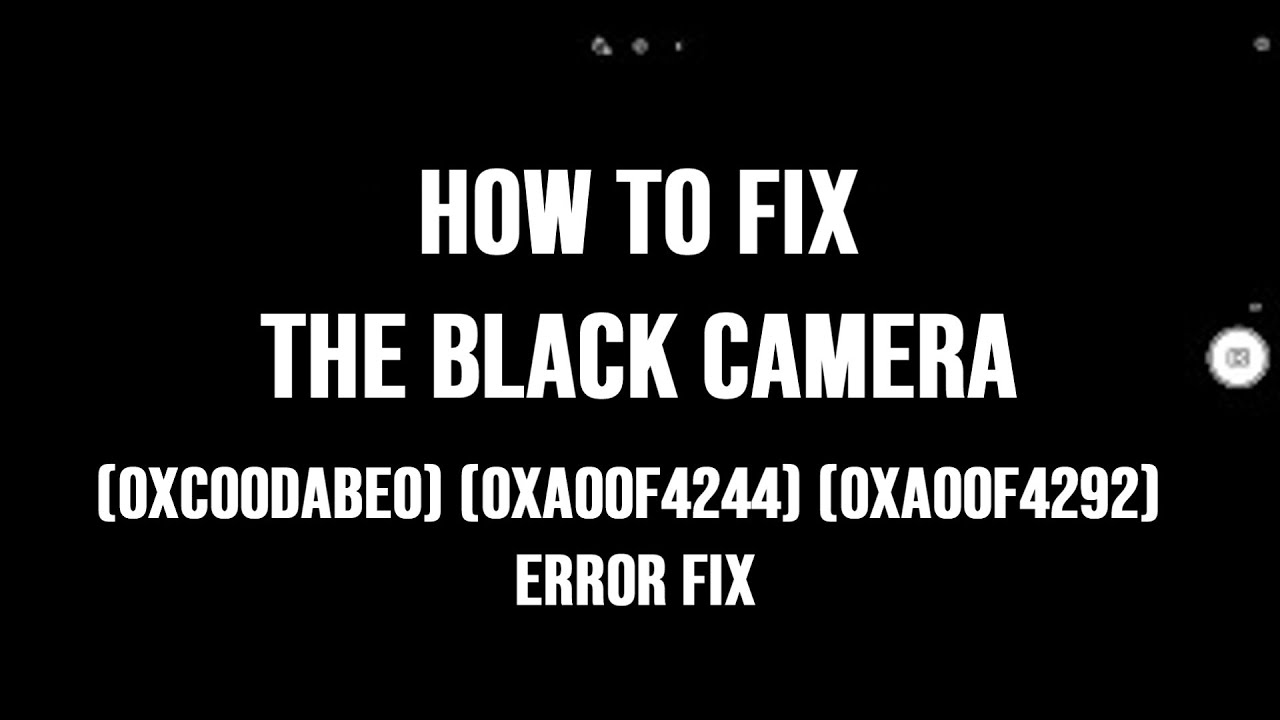 How To FIX Camera Black Screen On Windows 10 Problem - YouTube