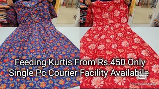 Feeding kurtis/ Maternity Kurtis/ Full Length Feeding Tops #feedingkurti #feeding #maternitykurtis