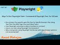 #7. Ways To Run Playwright Tests - Commands & Playwright Test  For VSCode | #playwrightautomation