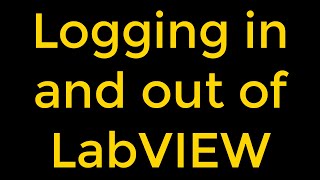 How to Log In and Out of National Instruments LabVIEW?