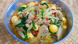 แกงไก่ใส่มะละกอ แกงแบบบ้านๆอร่อยแบบบ้านๆ สไตล์| ครัวบ้านๆ Channel