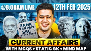 12TH FEBRUARY 2025 | DAILY CURRENT AFFAIRS | SSC, ALL BANK \u0026 INSURANCE EXAM | KUSH SIR | YES OFFICER