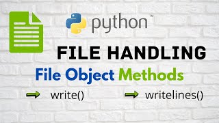 Python File Handling PT-4.4 || write, writelines Function || CLASS 12 XII Computer Science (CBSE)