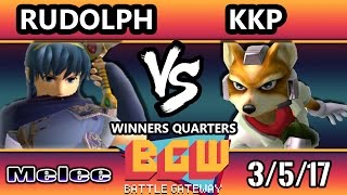 BGW15 SSBM - Rudolph (Marth) Vs. kkp (Fox) Smash Melee WQ