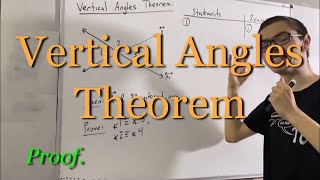 Geometry: Proving the Vertical Angles Theorem (ILIEKMATHPHYSICS)