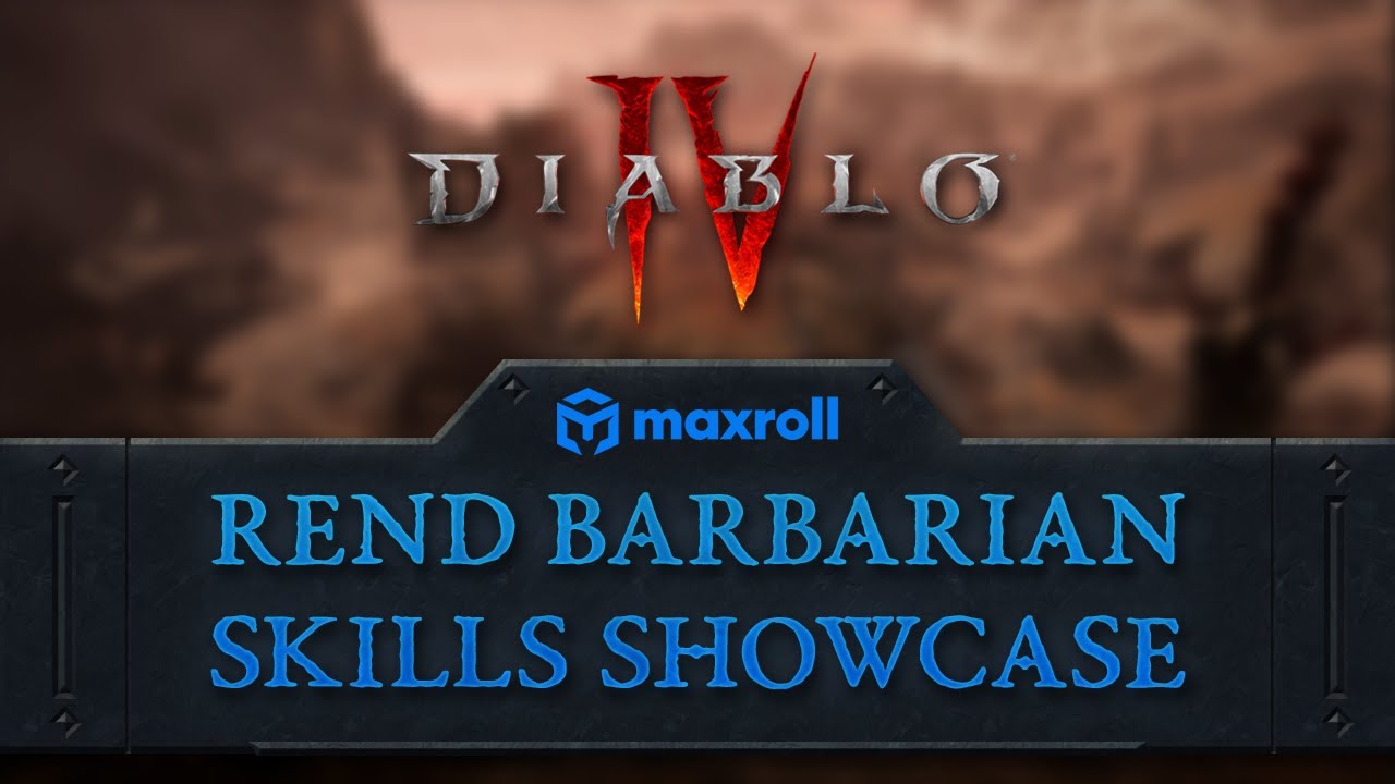 Rend Barbarian Leveling Skills - Diablo 4 - YouTube