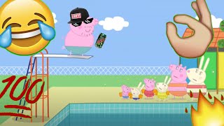 Peppa pig swimming funny edit