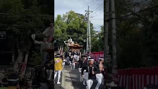 令和6年10月19日　堺市八田荘だんじり祭　東堀上　宮出　やりまわし