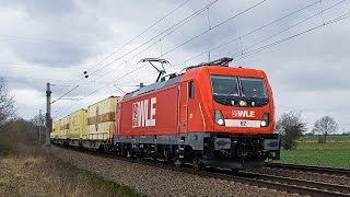 Güterzüge im Blockabstand zwischen Hannover - Braunschweig, WLE 187, Captrain Vectron uvm.