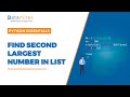 Second Largest Number In List using Python | Python Tutorial