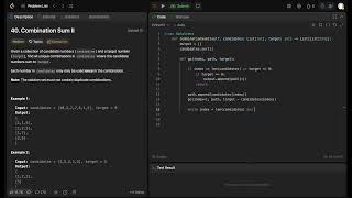 Leecode 40 - Combination Sum II - Python (NeetCode 70/150)