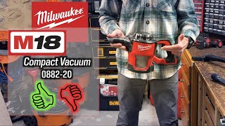 Milwaukee M18 Compact Handheld Vacuum REVIEW 0882-20