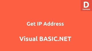 Get IP Address Using VB.NET Console Application