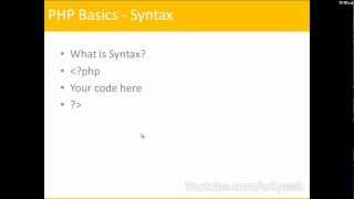 PHP Basics - Video 2 (First PHP Script, Variables, Strings & Concatenation)