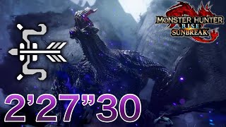 【MHR:SB Switch Ver.】黒き衣を纏う竜 ゴア•マガラ TA 弓 ソロ 2’27’30/Gore Magala Bow solo