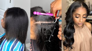 What A TRANSFORMATION! Whew, that was rough! Weft Microloops Installation | Curls Queen