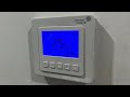 How to set timer to on or off Johnson Controls AC thermostat