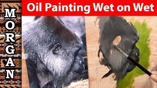 Oil Painting - Painting wet on wet, wildlife art Jason Morgan