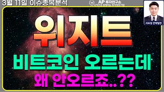 위지트(036090) - 비트코인 오르는데 왜 안오르죠..??