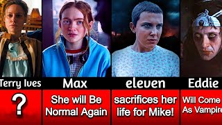 Comparison: Stranger things Characters Future Predictions