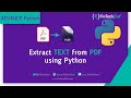 How to extract text from pdf using python | FinTechChef | OCR using python