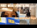 FIRST WEEK LIVING ALONE IN MY NEW APARTMENT: unboxing packages + ikea + more…