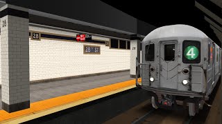 ᴴᴰ OpenBVE: R62 (4) Train Enters the Enhanced 28th Street