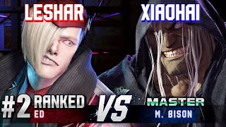 SF6 ▰ LESHAR (#2 Ranked Ed) vs XIAOHAI (M.Bison) ▰ High Level Gameplay