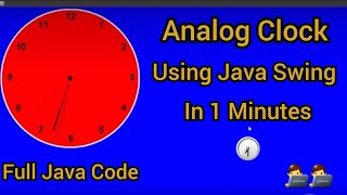 Make Analog Clock Using Java Applet Programming language. #java_swing #javacode #viral