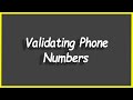 Python Programs #85: Validating phone numbers