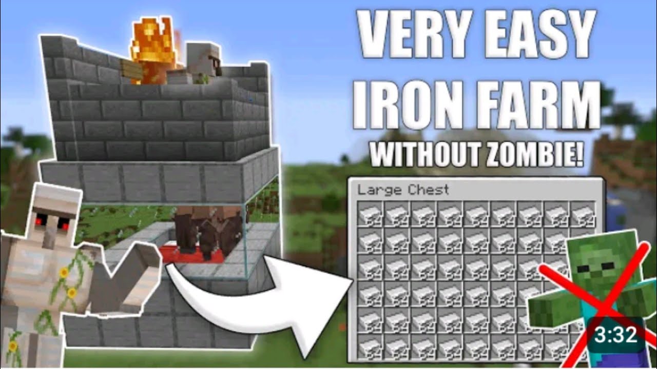 Minecraft 1.20 Easy IRON Farm Tutorial - 330+ Per Hour - YouTube