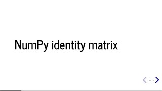 How to Create Identity Matrix Using NumPy