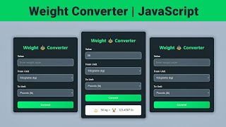 Build a Weight Converter in JavaScript Easy Tutorial! ⚖️ Step by Step Project