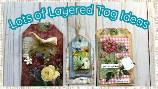 Lots of Layered Tag Ideas Tutorial Great For Beginners #craftgiveaway