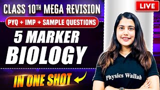 CBSE Class 10th Biology | Mega Revision Session 5 Marker One Shot In Pure English