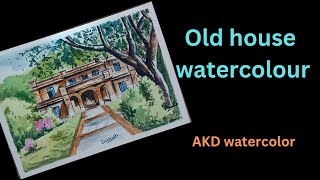 Old House watercolor / AKD Watercolor / Watercolor painting / Landscape