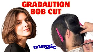 The MAGIC Gradaution Bob Cut | Easy Layered Bob Transformation !
