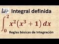 Integral definida aplicando las reglas básicas de integración | La Prof Lina M3