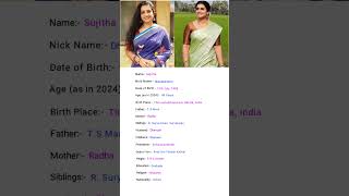 Serial Actress Sujitha Biography #shorts #shortvideo #youtubeshorts