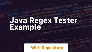 java regex tester example