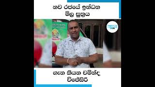 නව රජයේ ඉන්ධන මිල සුත්‍රය ගැන කියන චමින්ද විජේසිරි