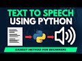 How to create a Text to Speech App in Python - (Step By Step Example)