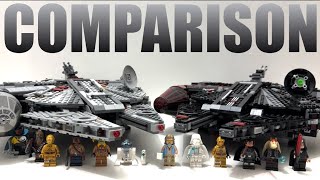 LEGO Star Wars Millennium Falcon Vs The Dark Falcon Comparison